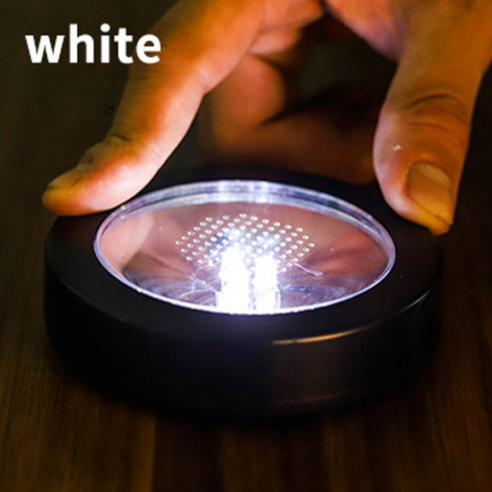 LED Coaster Flashing Round Shape Light Up Beer Wine Glass Drinking Bottle Cup Luminous Mat Home Party Club Bar Supply Circular Gravity-Sensing LED Coaster - 7-Color Changing, White/Black (Battery Power)