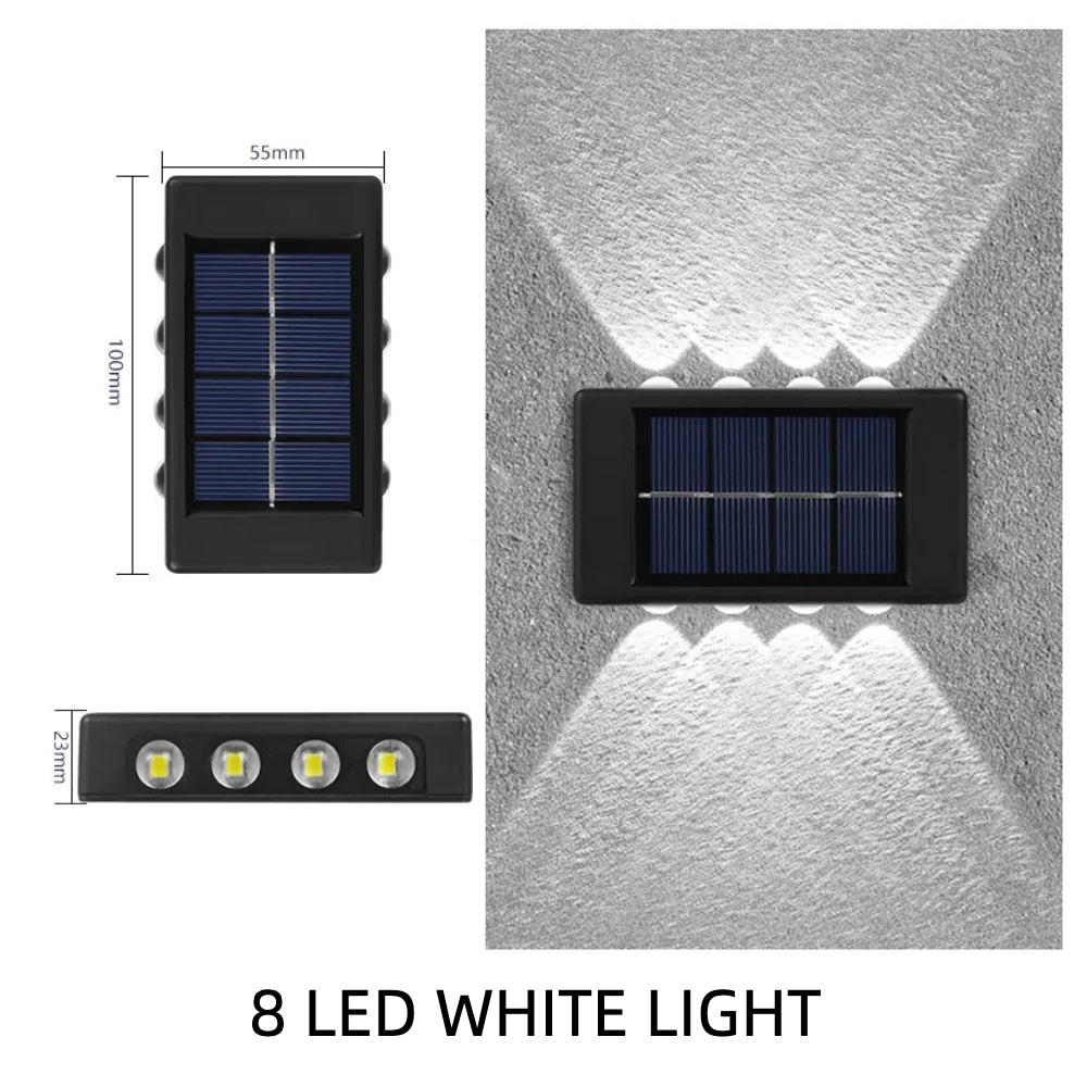 LED Solar Lights Outdoor Solar Wall Lamp Up And Down Light Illuminate for Garden Yard Street Decoration Solar Powered Light
