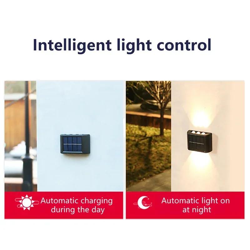 LED Solar Lights Outdoor Solar Wall Lamp Up And Down Light Illuminate for Garden Yard Street Decoration Solar Powered Light