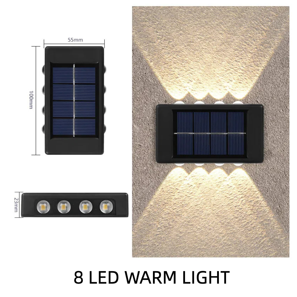 LED Solar Lights Outdoor Solar Wall Lamp Up And Down Light Illuminate for Garden Yard Street Decoration Solar Powered Light