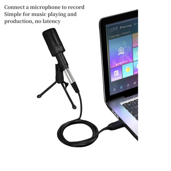 USB To XLR Audio Cable/USB To 6.35mm (1/4 Inch) Guitar Cable/Guitar Cable for Computer and Electric Guitar-13 Meter(10 Feet)