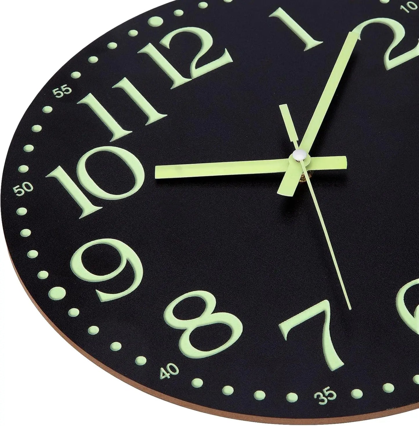 Luminous Wall Cloc,12 Inch Silent Non-Ticking Battery Operated Clock, Lighted Wall Clock Decoration for Bedroom