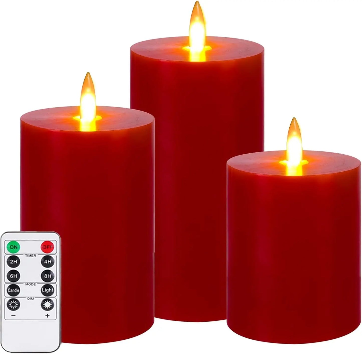 Flameless LED Candles with Remote Control 3D Dancing Flame Flickering Candle Battery Powered Minimalist Home Decoration Real Wax