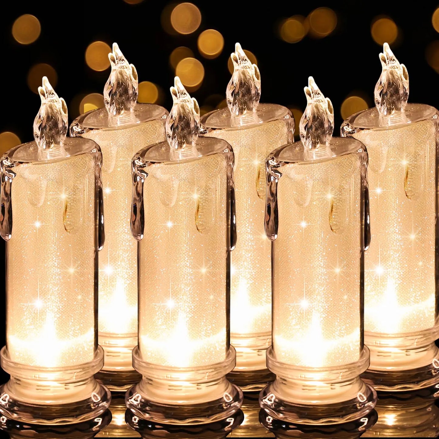 LED Flameless Pillar Candles Battery Operated Fake Candles for Valentine's Wedding Christmas Decor | Velas Artificiales