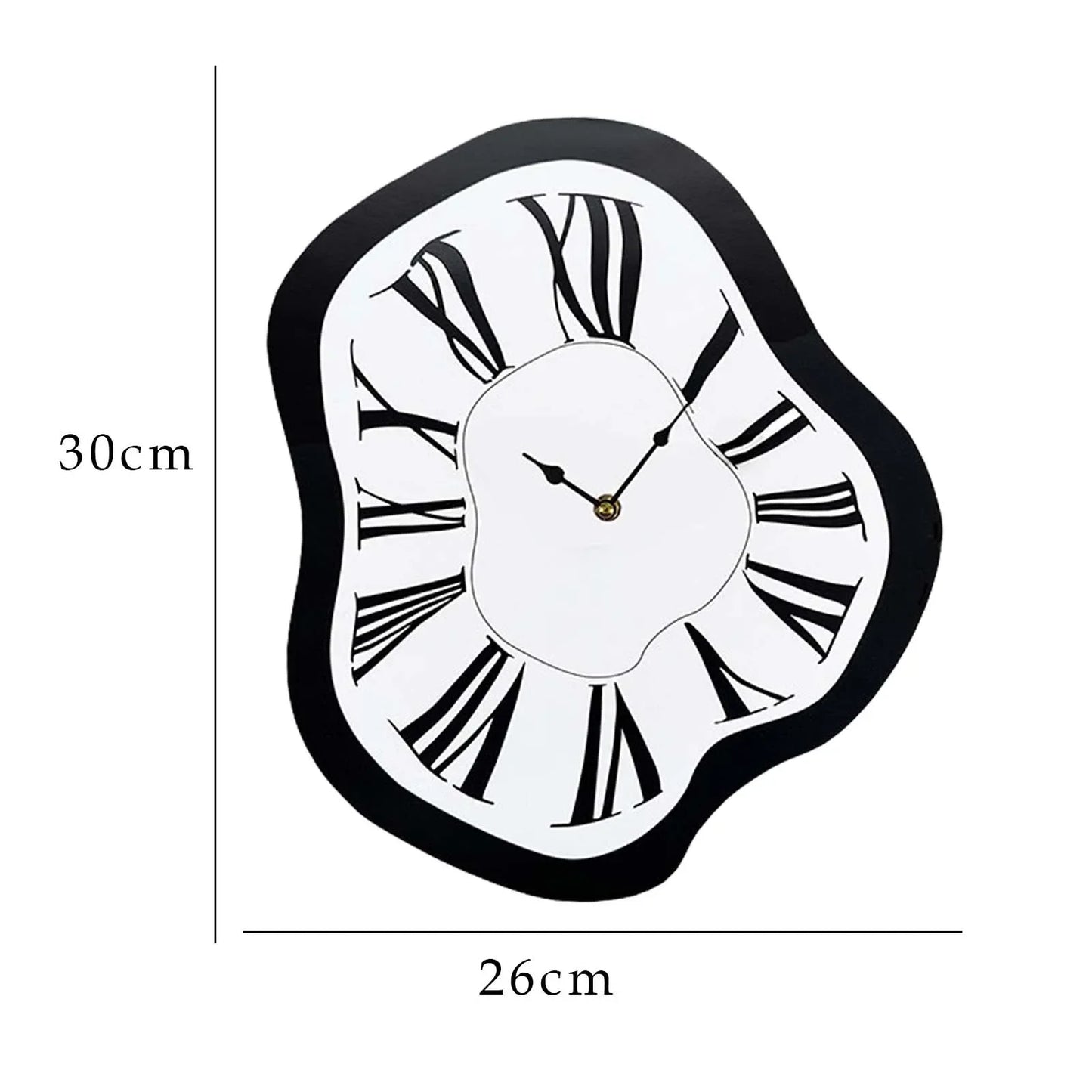 12 Inch Distorted Digital Wall Clock Acrylic Silent Modern Art Clock,Minimalist Decor for Living Room, Bedroom, Office