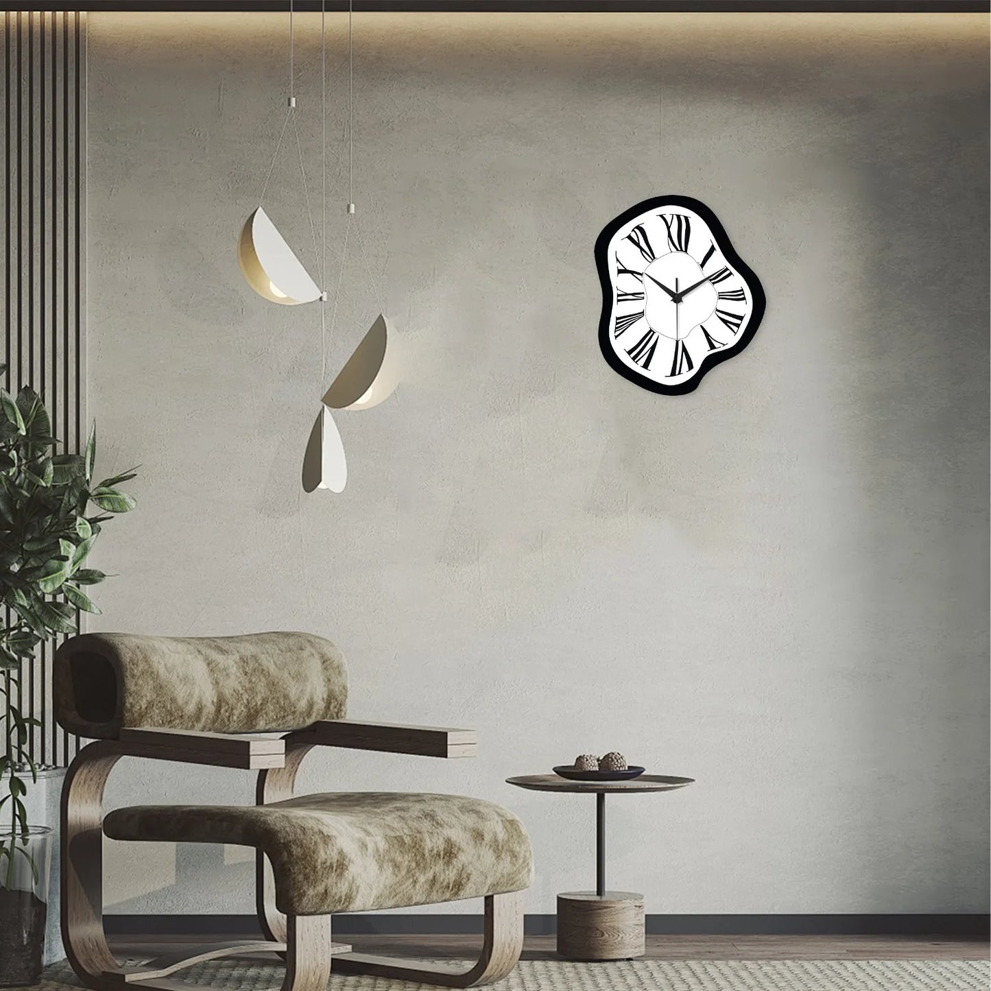 12 Inch Distorted Digital Wall Clock Acrylic Silent Modern Art Clock,Minimalist Decor for Living Room, Bedroom, Office