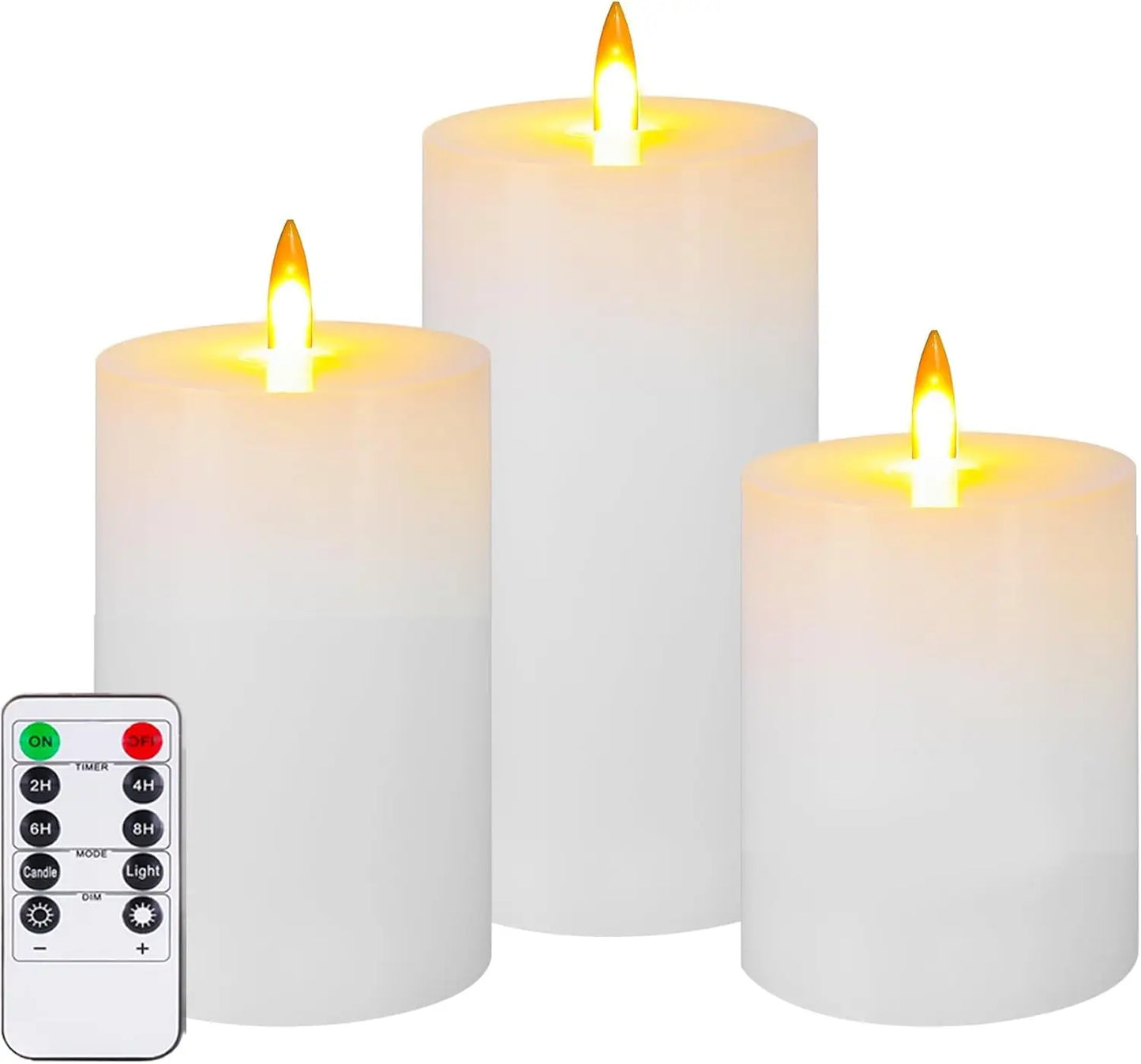 Flameless LED Candles with Remote Control 3D Dancing Flame Flickering Candle Battery Powered Minimalist Home Decoration Real Wax