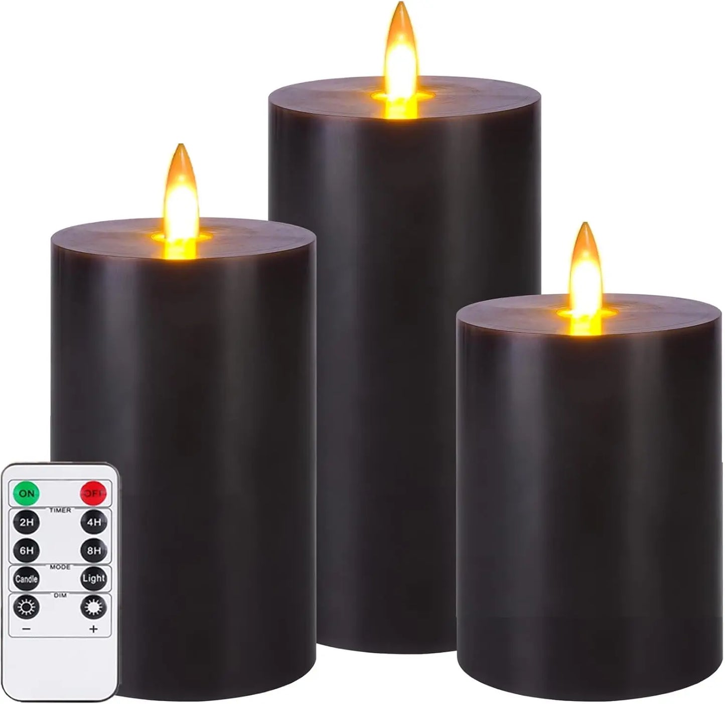 Flameless LED Candles with Remote Control 3D Dancing Flame Flickering Candle Battery Powered Minimalist Home Decoration Real Wax