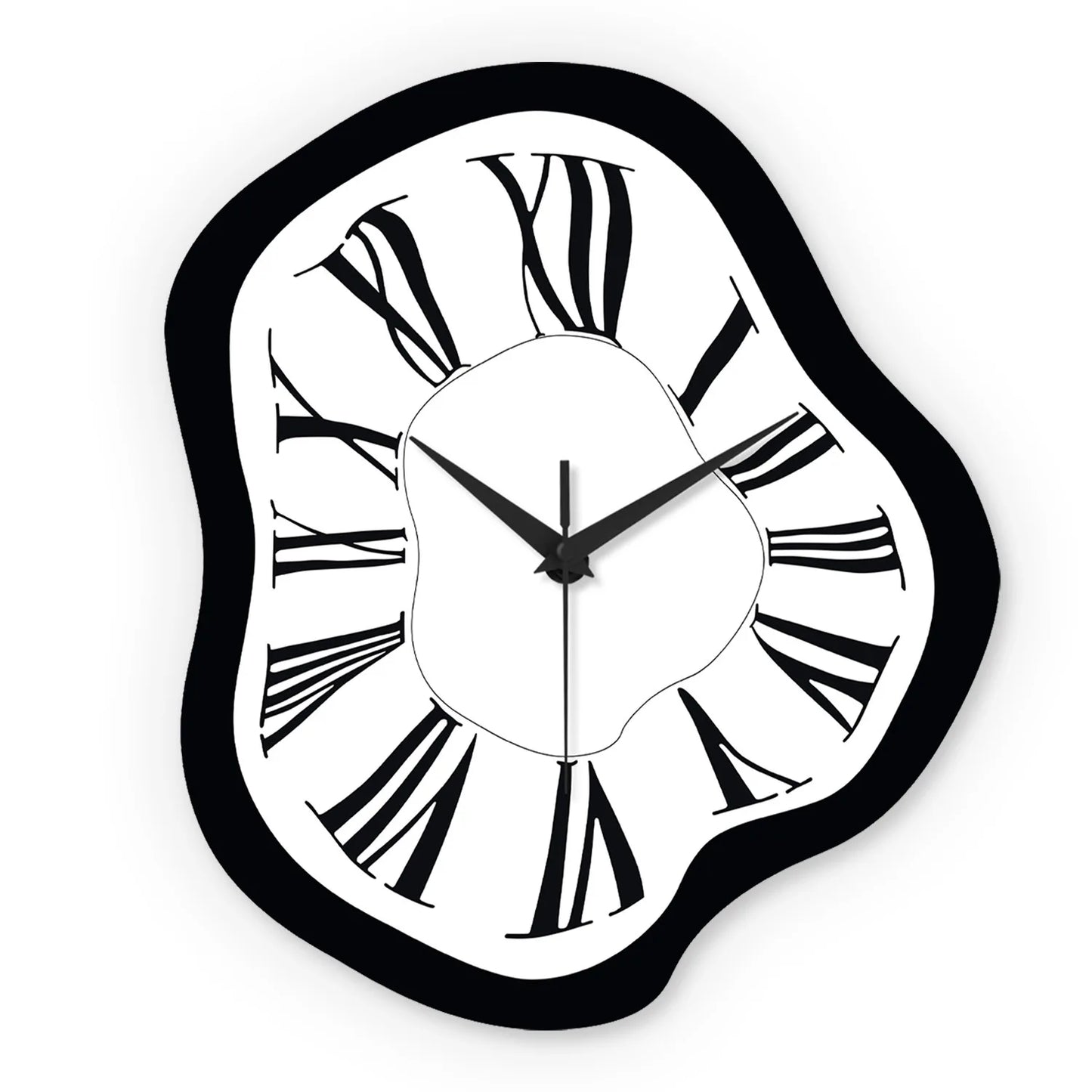 12 Inch Distorted Digital Wall Clock Acrylic Silent Modern Art Clock,Minimalist Decor for Living Room, Bedroom, Office