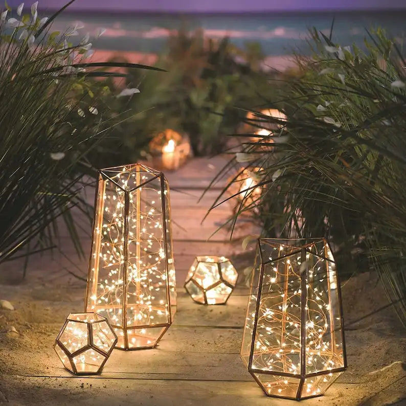 6 PCS 6.5ft LED Fairy String Lights Battery Operated Waterproof 20 LEDs Flexible Firefly Starry Moon Lights for Wedding Festival