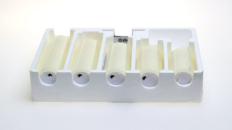 Flameless Candles Set of 5 Ivory Real Wax Pillars & Moving Flame Wick LED Candles and 10-Key Remote Control with Timer Function