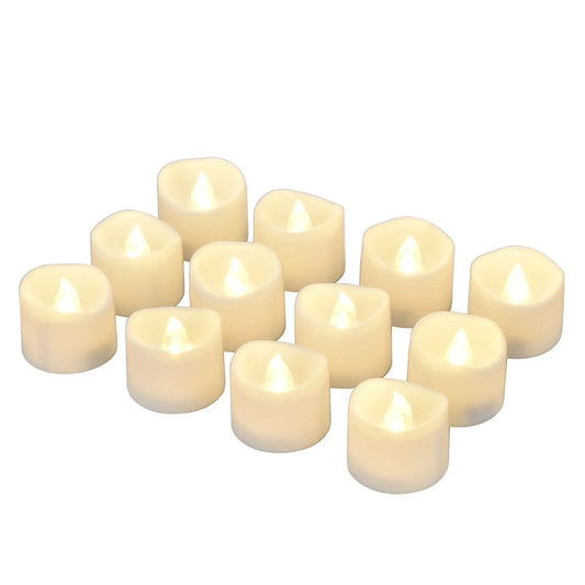 12PCS Flickering Battery Operated LED Tealight Candles Homemory Flameless Votive Candles For Wedding Table Outdoor