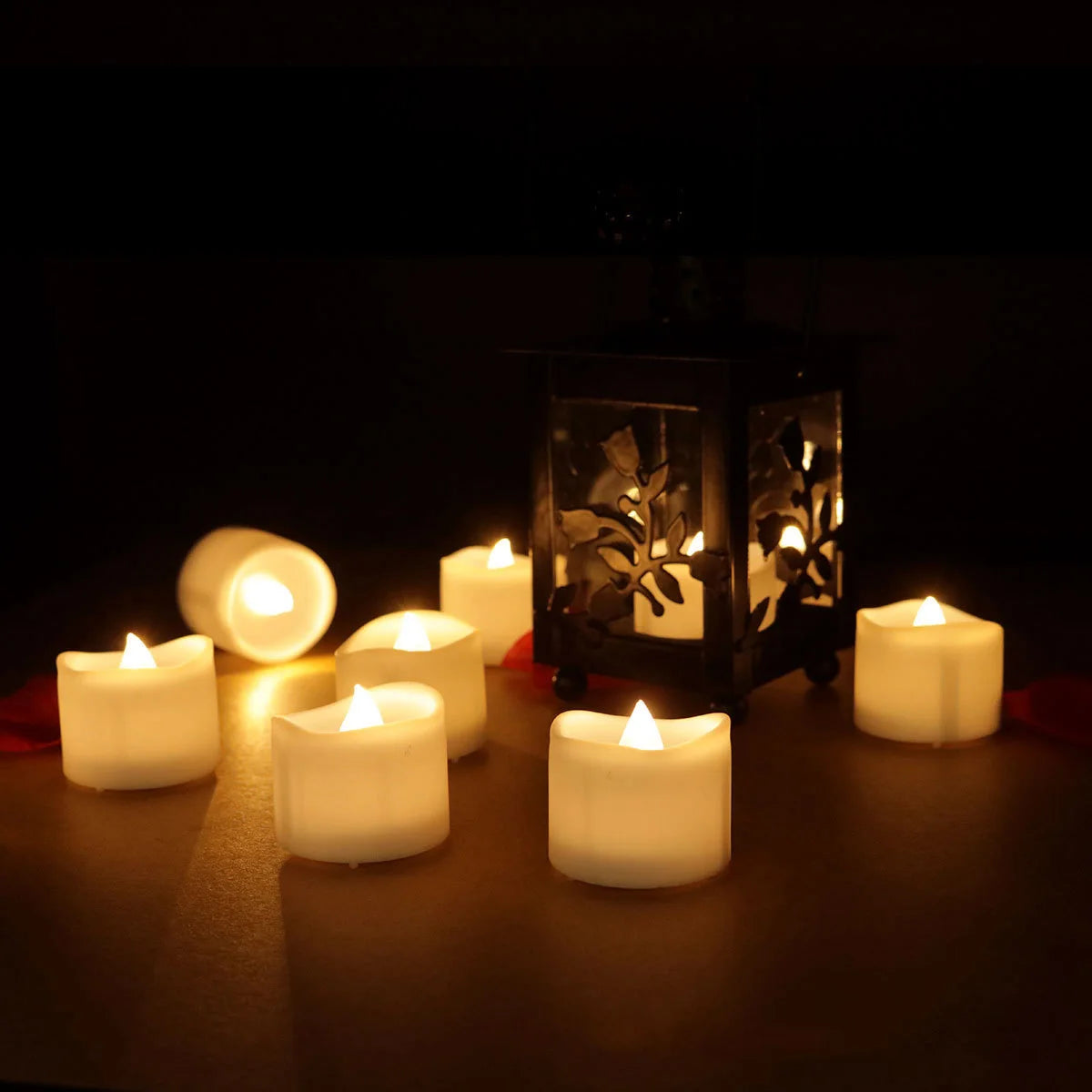 12PCS Flickering Battery Operated LED Tealight Candles Homemory Flameless Votive Candles For Wedding Table Outdoor