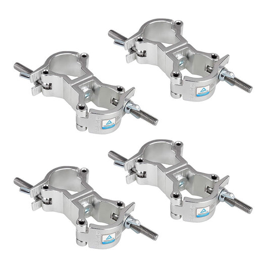 4 Pack Stage Light Clamp Dual JR Swivel Clamp 50 KG Load Capacity Aluminum Truss Clamp for 32-35mm Tubing F24