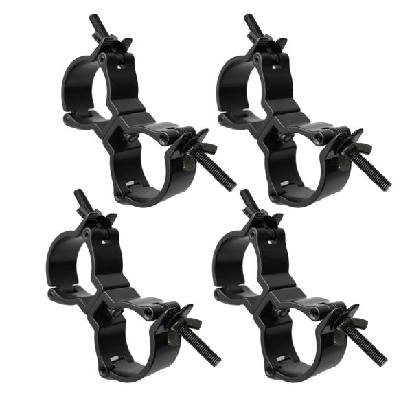 4 Pack Stage Light Clamp Dual JR Swivel Clamp 100 KG Load Capacity Aluminum Truss Clamp for 48-51mm Tubing