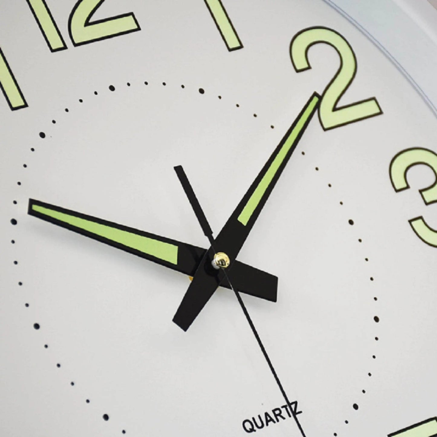 12" Night Light Wall Clock Non-Ticking Silent Luminous Black Round Glow in The Dark Battery Operated for Home/Garage/Office