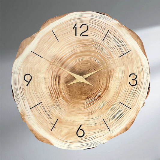 12 inch Creative Wall Clock Silent Annual Ring Shaped Wall Clock Fashion Art Pendulum Desktop Clock Living Room Home Decoration
