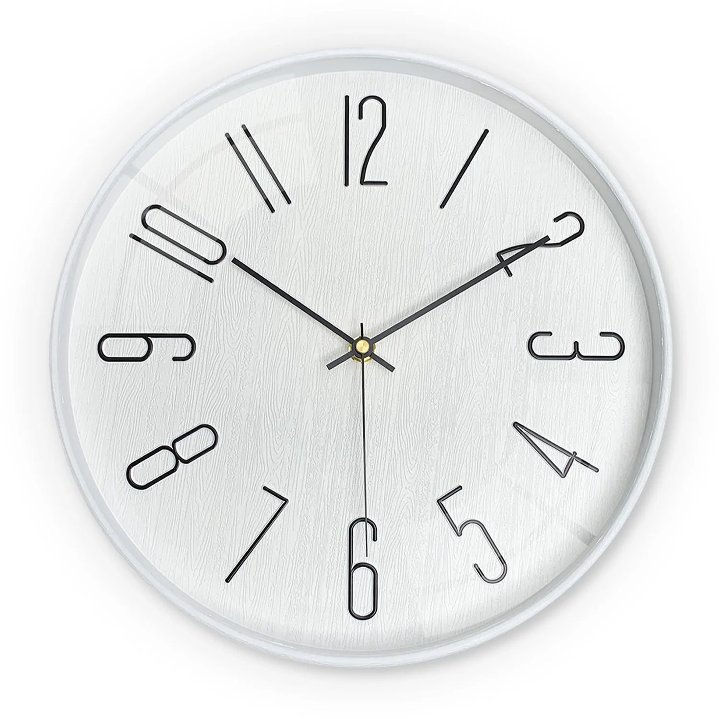 12 Inch  Minimalist Digital Wall Clock Silent Clock for Living Room Bedroom Kitchen Silent Quartz Clock Holiday Gift