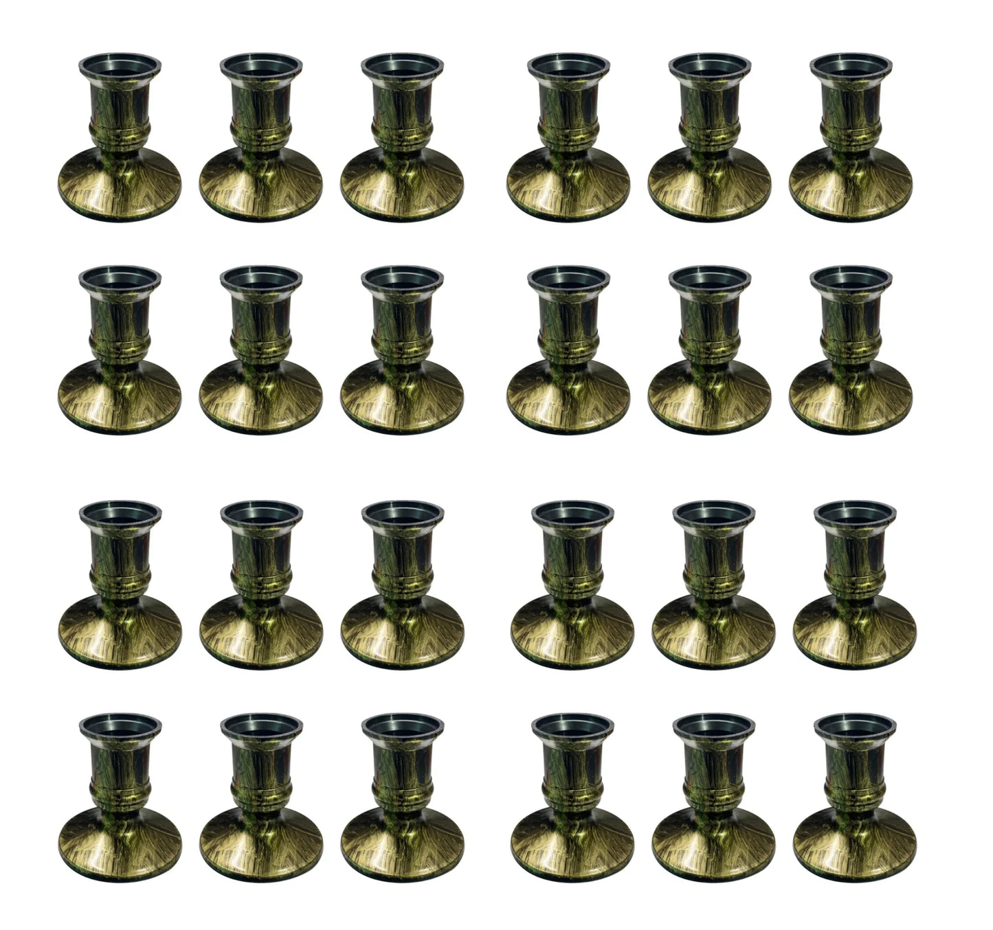 24pcs Pillar Base Plastic Candlestick Holders Taper Candlesticks Pillar Base Holder Wedding Party Ornaments Home Decor