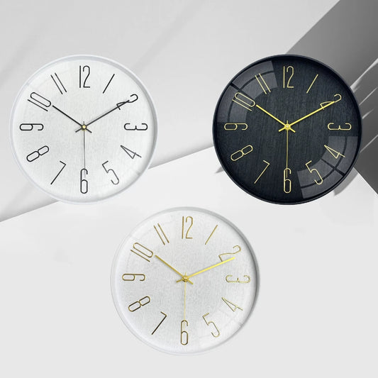 12 Inch  Minimalist Digital Wall Clock Silent Clock for Living Room Bedroom Kitchen Silent Quartz Clock Holiday Gift