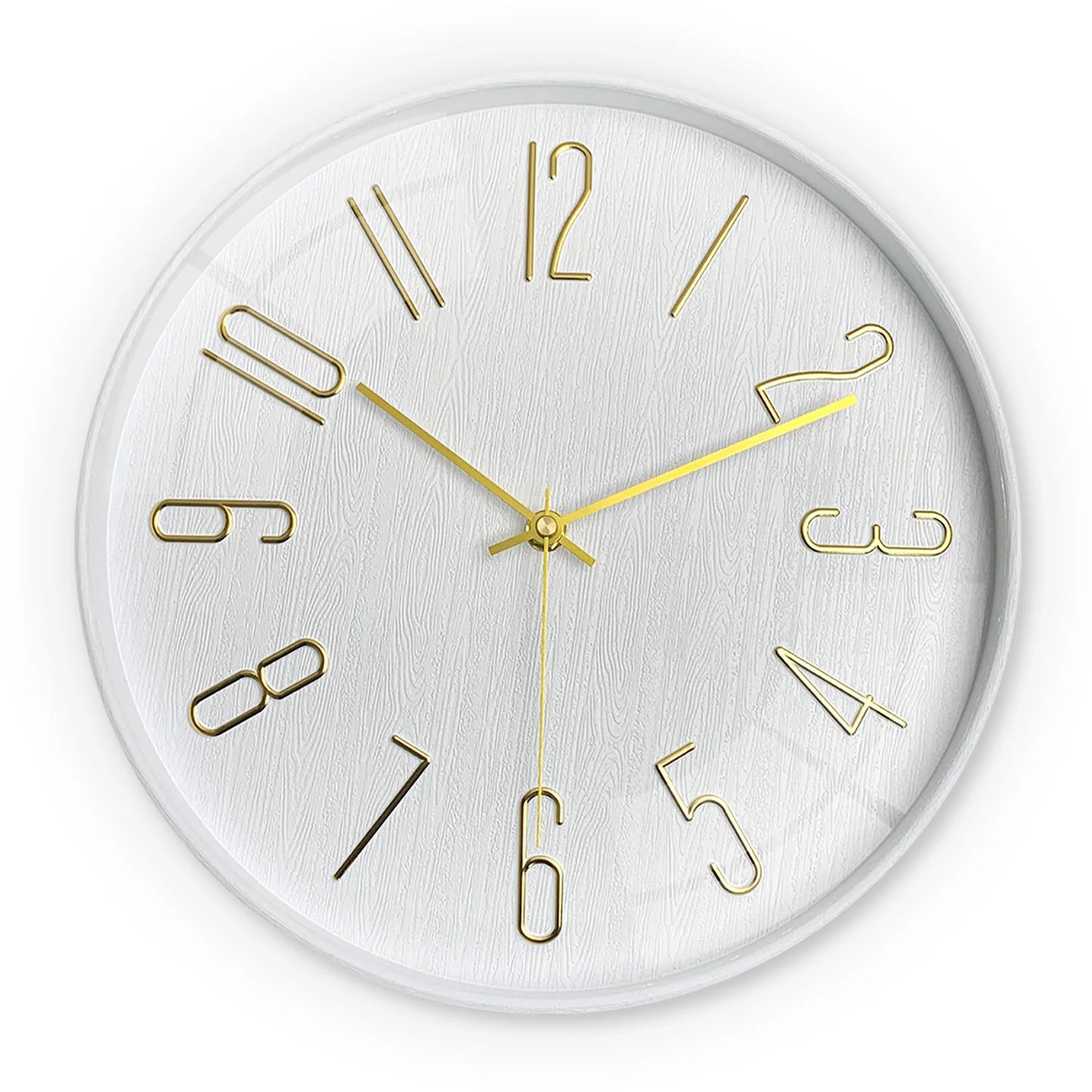 12 Inch  Minimalist Digital Wall Clock Silent Clock for Living Room Bedroom Kitchen Silent Quartz Clock Holiday Gift