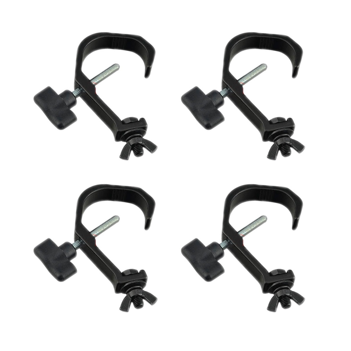 4 Pack Stage Light Clamp C Clamp 60 KG Load Capacity Aluminum Truss Clamp for 30-51mm Tubing