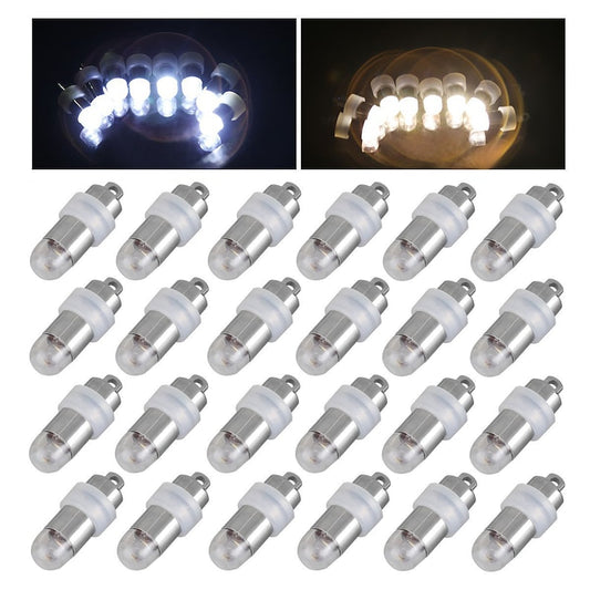 24 - 150 pcs Non-blinking Mini LED Lights with Batteries for Balloons Paper Lanterns Floral Party Decoration, Waterproof and Submersible