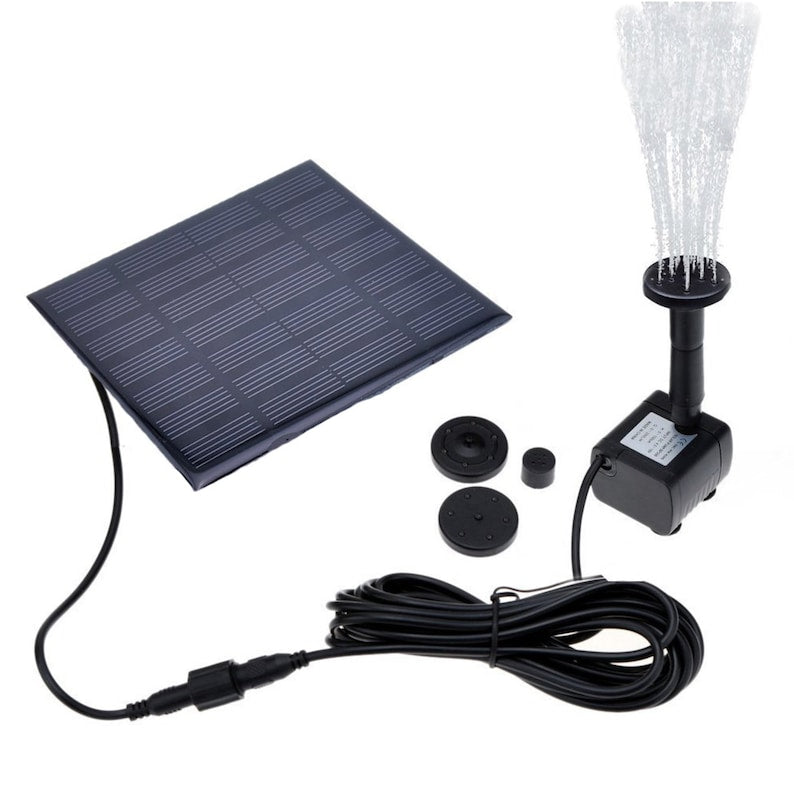 Solar Fountain Pump, 1.2W Free Standing Solar Water Fountain, Solar Powered Water Pump Kit for Bird Bath,Small Pond,Garden and Lawn