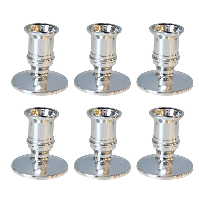 Set of 6 Candle Holders for Pillar Candles, Taper Candles, Tealight Candles - Candlestick Holders - Decorative Candle Stand