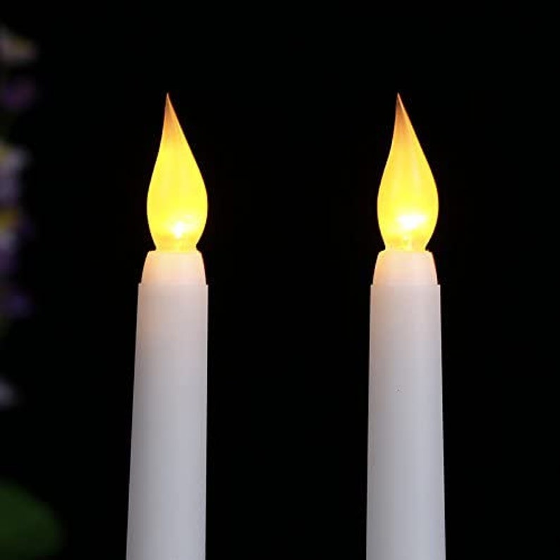 11 inch LED Flameless Taper Candles, Pack of 6 Battery Operated Candlestick Flameless Long Candles for Home Dinner Table Party Weddings