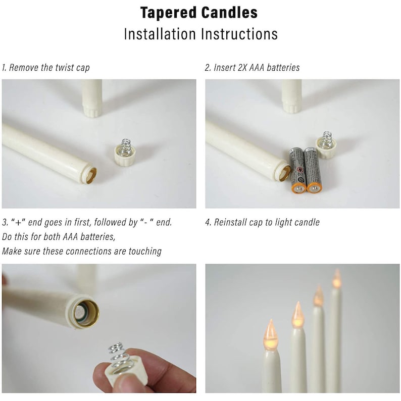 11 inch LED Flameless Taper Candles, Pack of 6 Battery Operated Candlestick Flameless Long Candles for Home Dinner Table Party Weddings