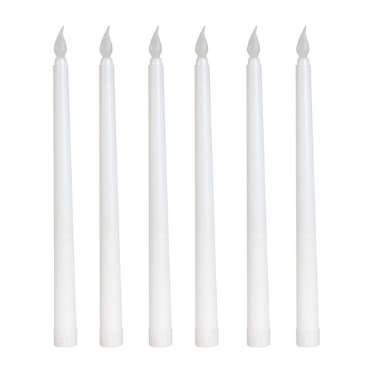 11 inch LED Flameless Taper Candles, Pack of 6 Battery Operated Candlestick Flameless Long Candles for Home Dinner Table Party Weddings