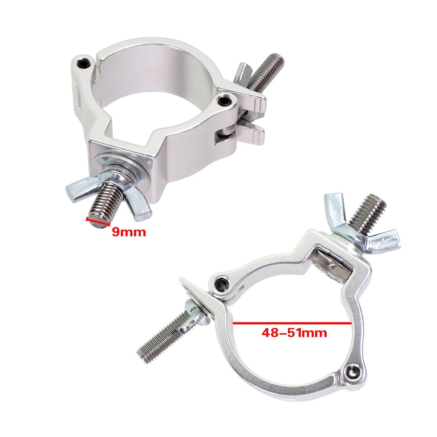 8-Pack O Clamp Hook Bracket DJ Disco Party Lighting Truss Security Kit for 48-51mm Pipe